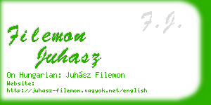 filemon juhasz business card